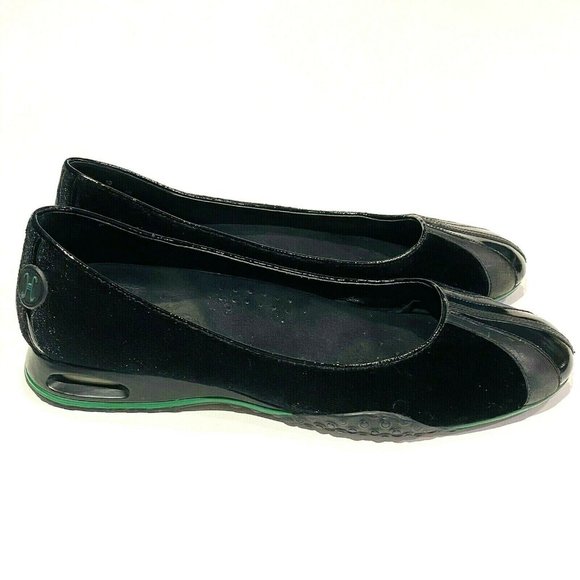 Cole Haan Shoes - Cole Haan Air Black Velvet Flats Leather Patent 8